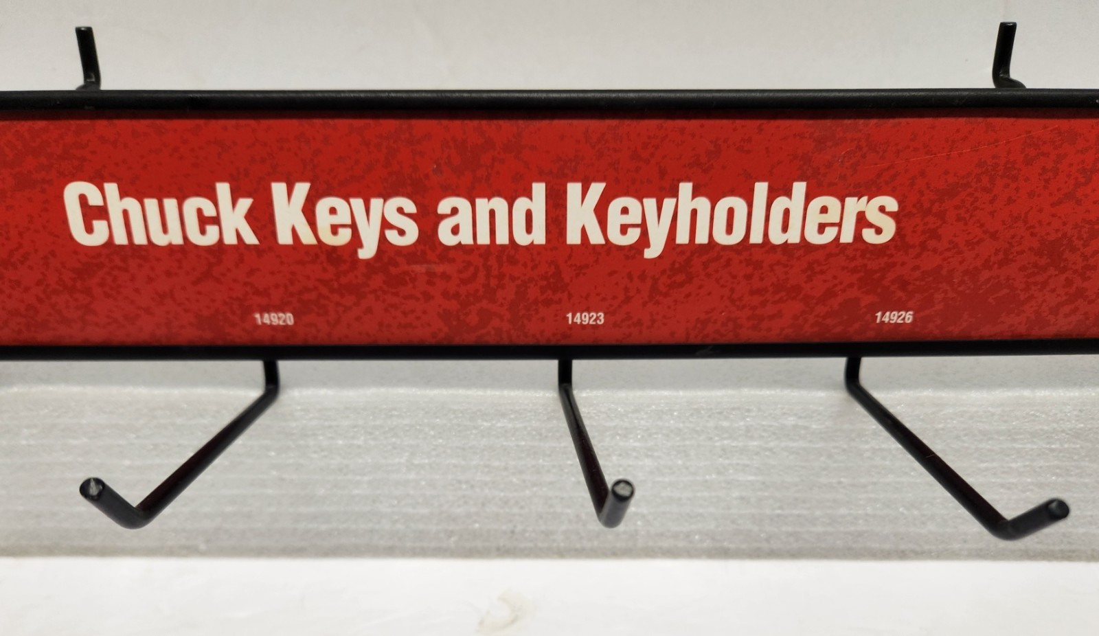 Vintage VERMONT AMERICAN Chuck Keys & Keyholders Metal Sign Display Rack -Drills