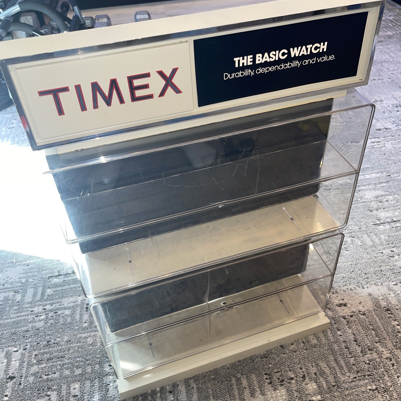 Vintage Timex Counter Display Case From Woolworths ￼ Department Store.