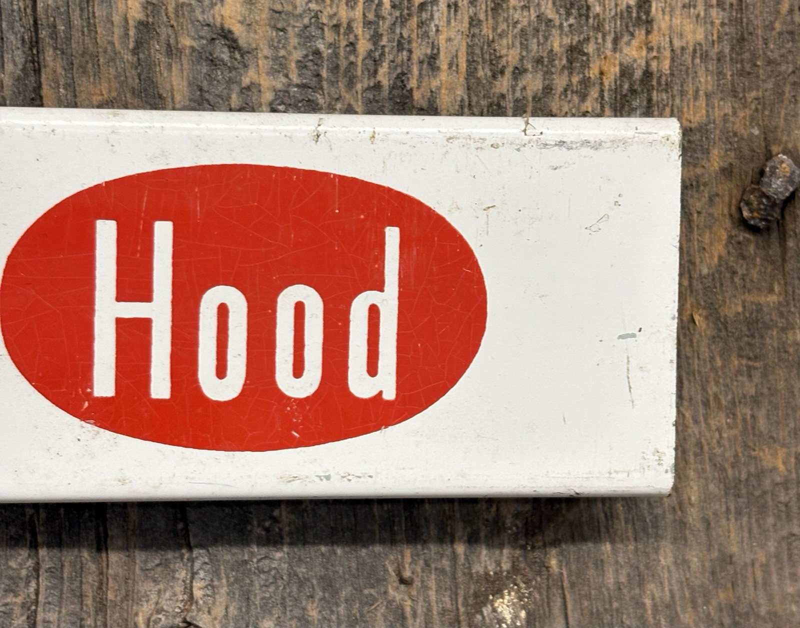 Vintage Hood Dairy Fruit Drinks Grocery Store Advertising Display Rack Sign