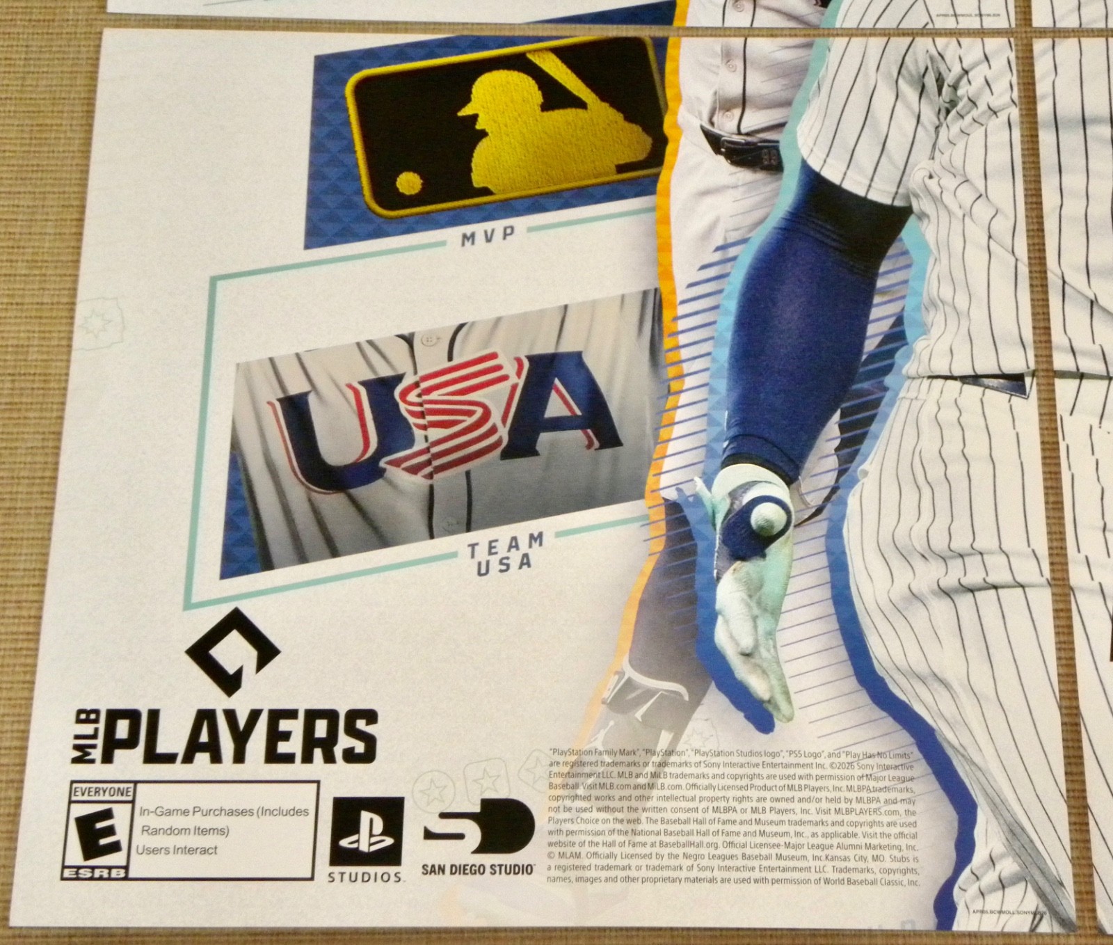 X-Large PS5 MLB THE SHOW 26 GameStop Retail Store Display ~ (4) 23½ x 24 Panels