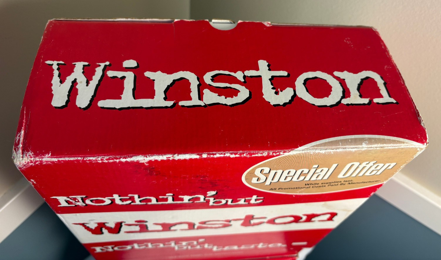 Rare RJ Reynolds Winston Cigarette Store Advertising Cardboard Dispenser Display