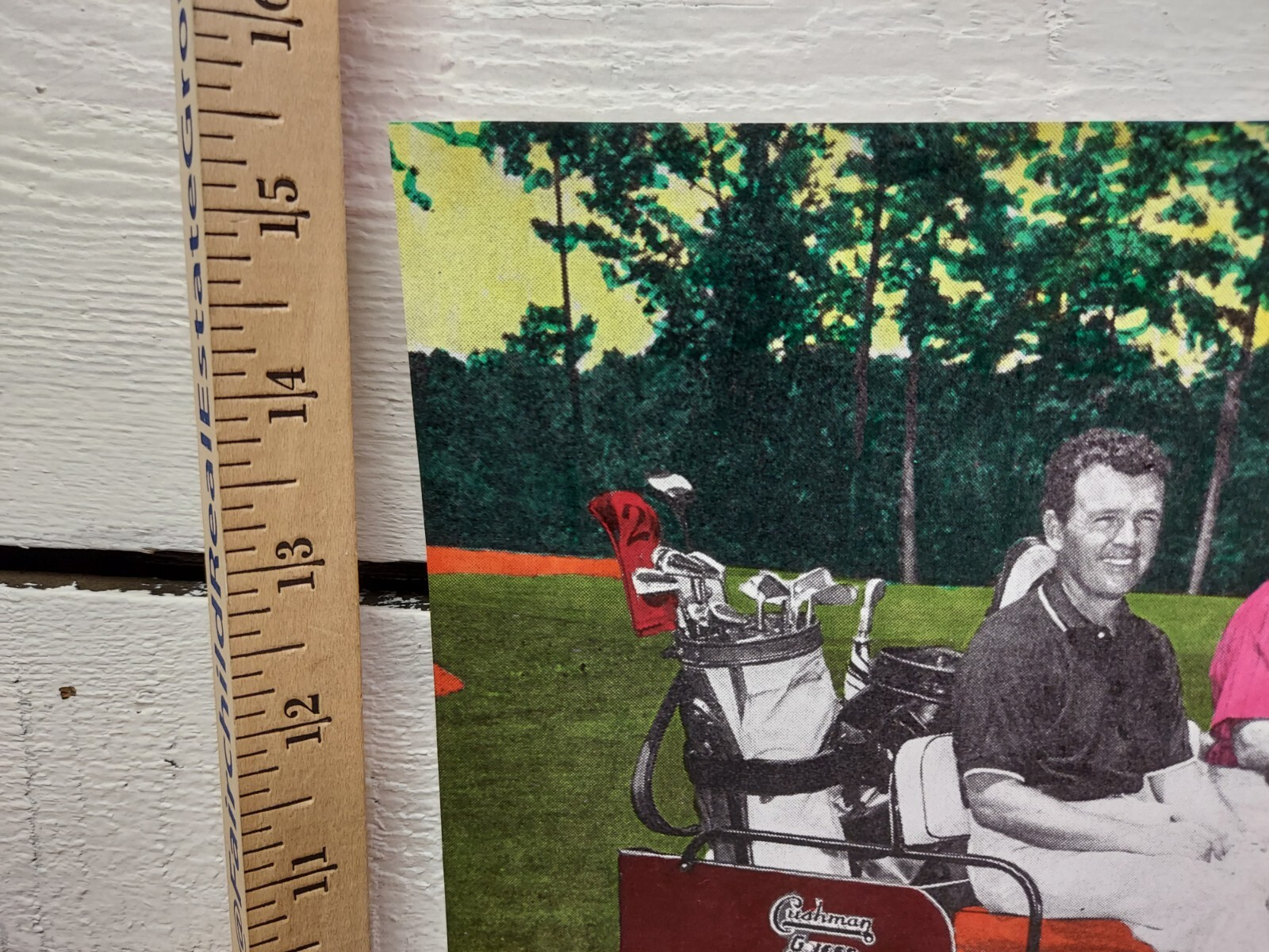 Enlarged Advertising Poster Cushman Electric Golfer Golf Cart Approx 15.5×10.5