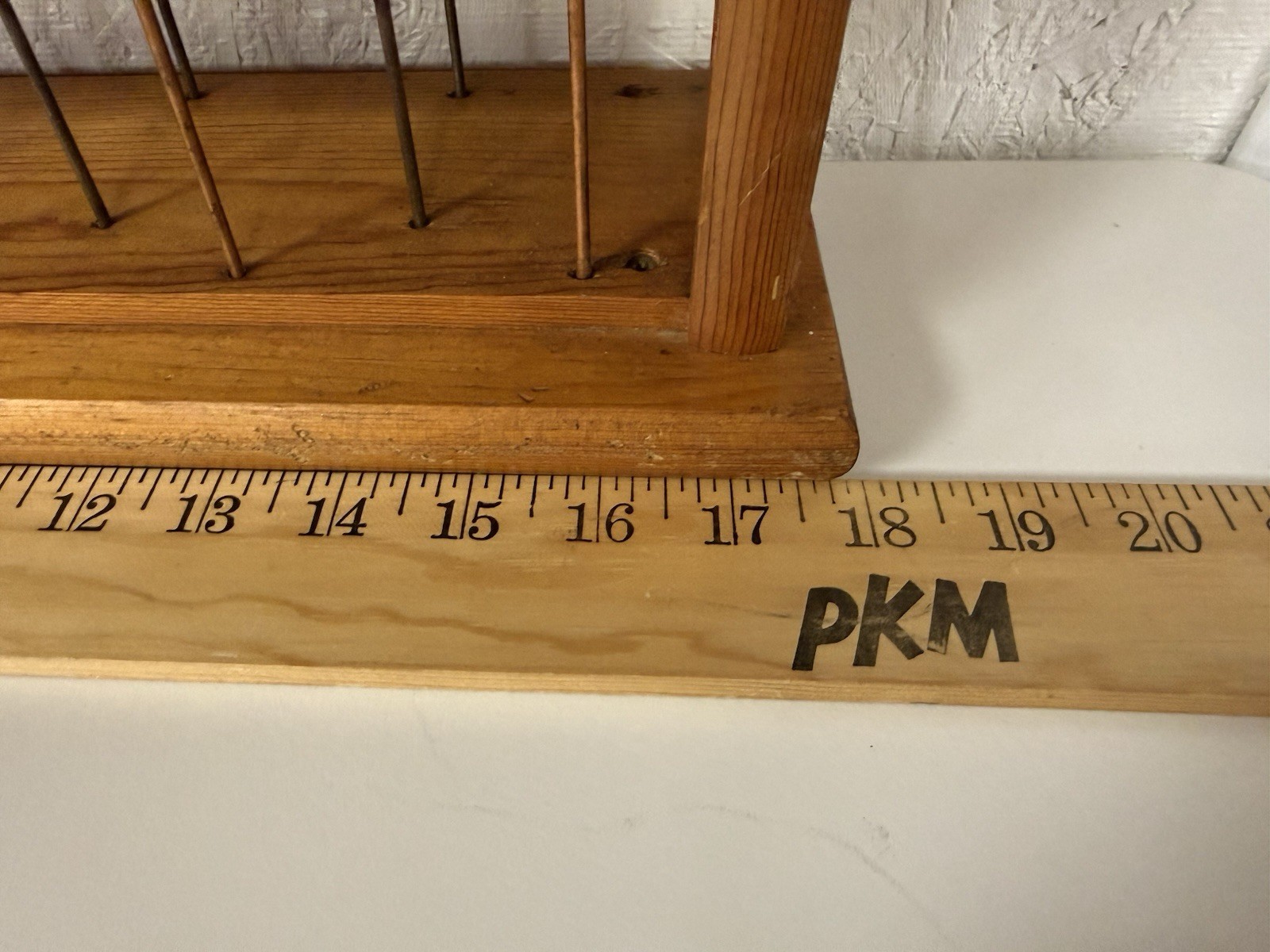 VTG RIT Fabric Dye Store Display Rack Wood Metal Countertop Cottage Core Decor