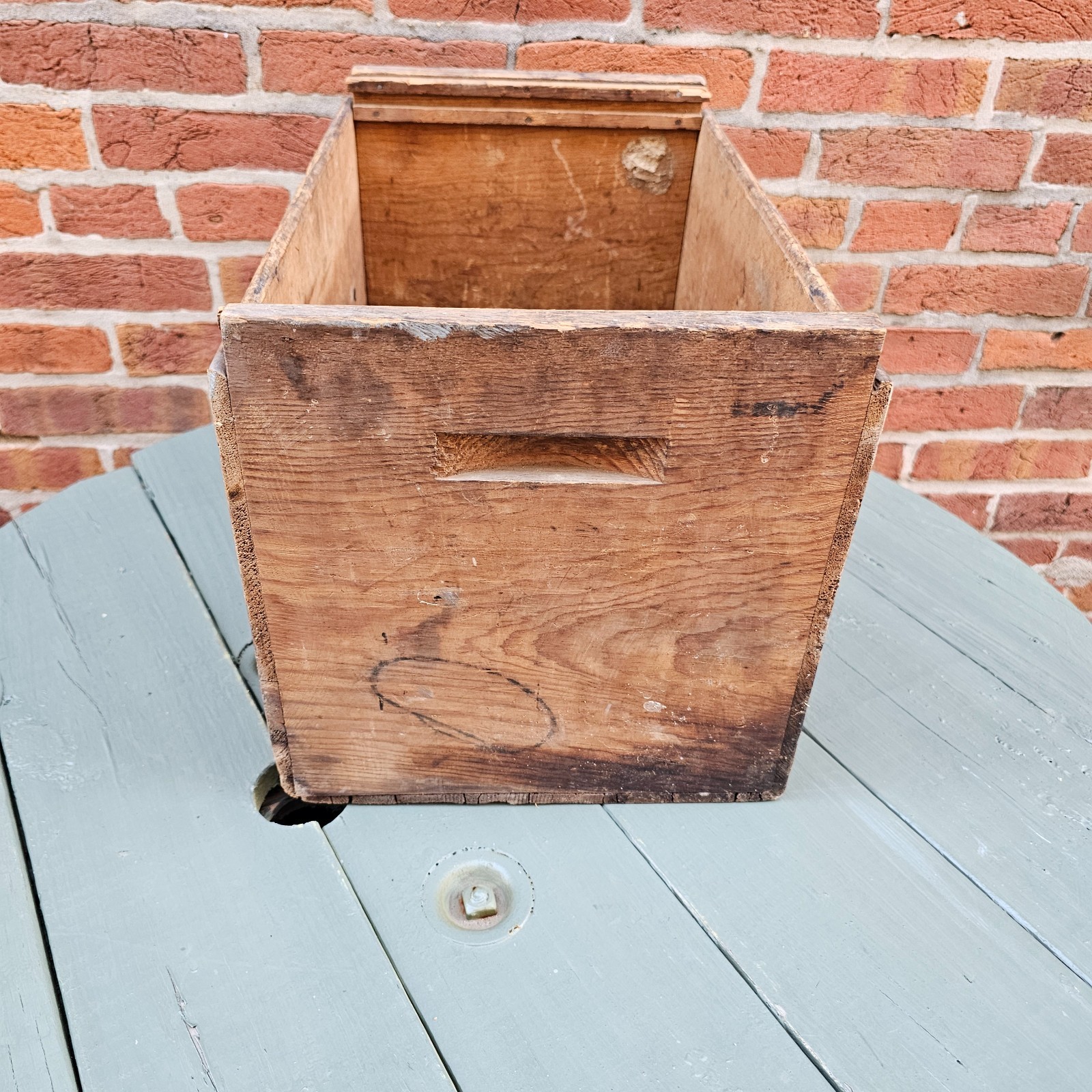 Vintage Gilbert’s Wooden Storage Crate Box Advertising Display 18x12x11