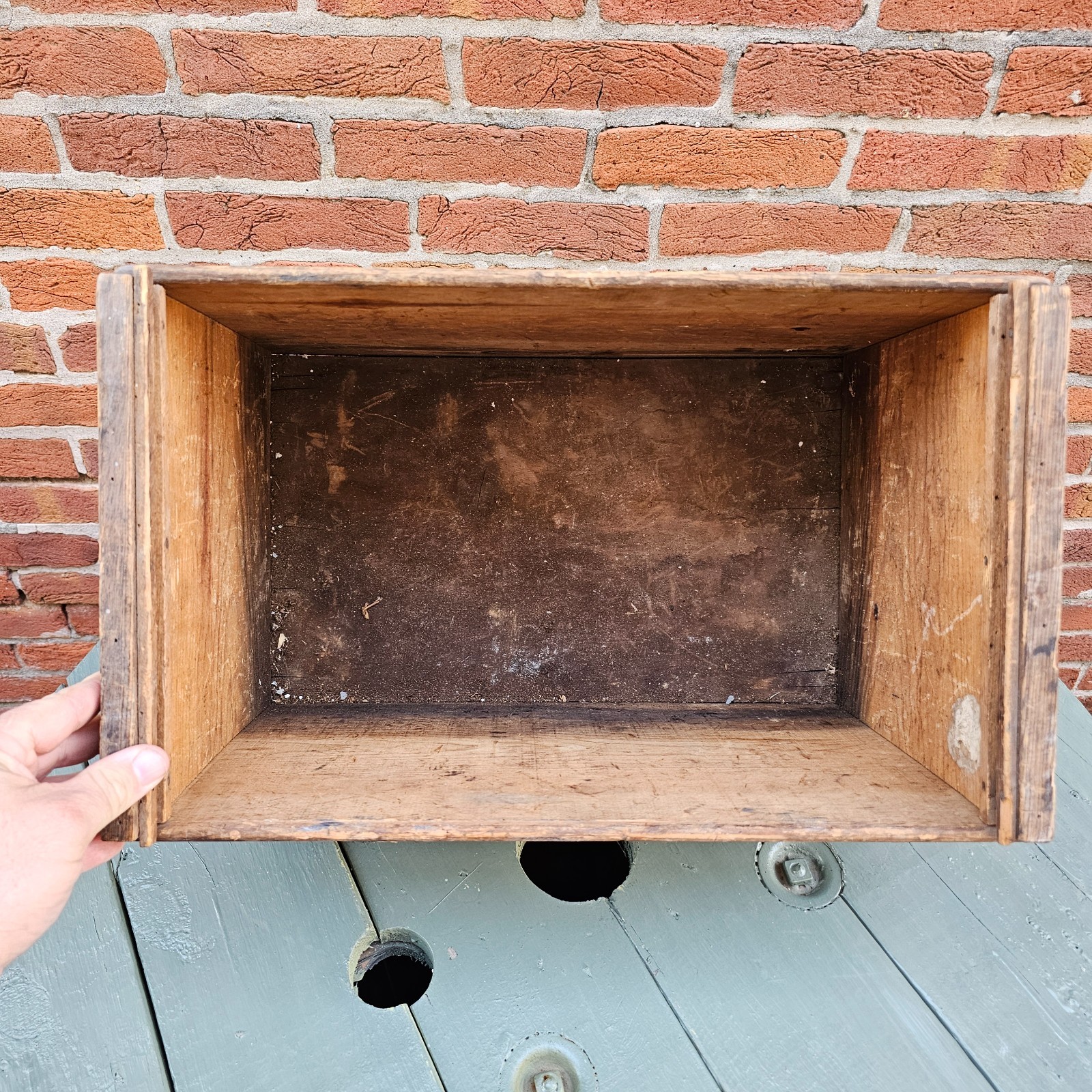Vintage Gilbert’s Wooden Storage Crate Box Advertising Display 18x12x11