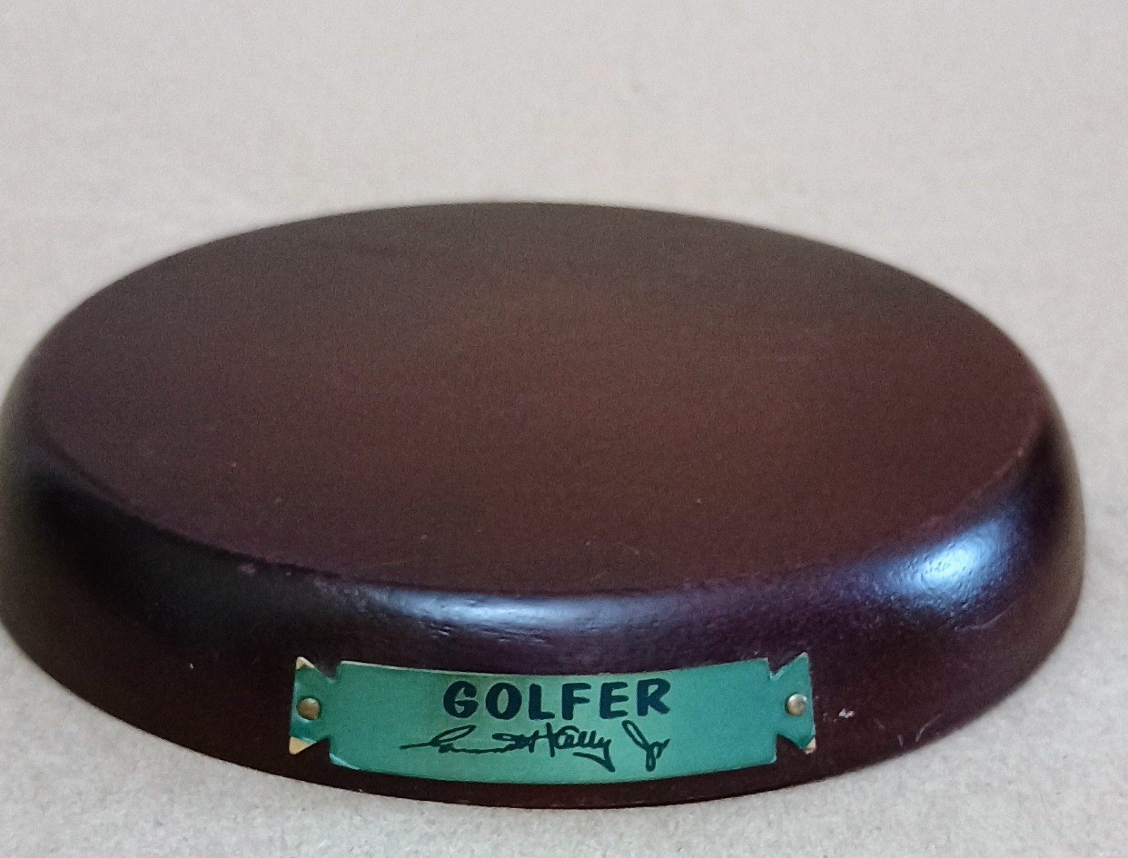 2 Vintage Wooden Risers Display Stands One for Kelly Clown Golfer Figurine