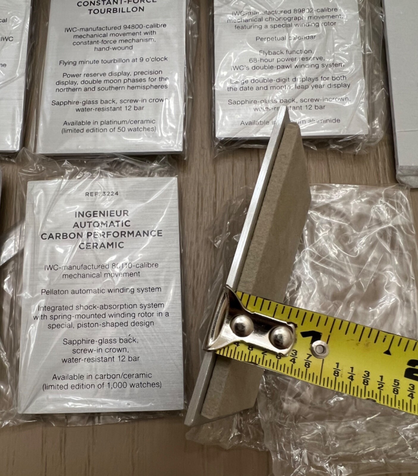 NEW IWC INGENIEUR DEALER’S ALUMINUM DISPLAY SIGNS PLAQUES x 9 Collectors RARE