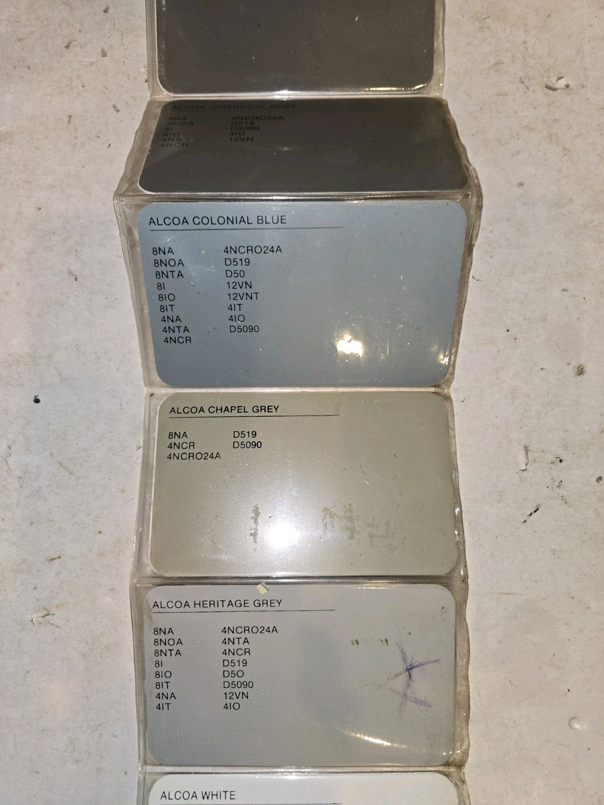 Vintage 70s/80s Alcoa Aluminum Siding Colors Salesman Sample,16 Samples,House