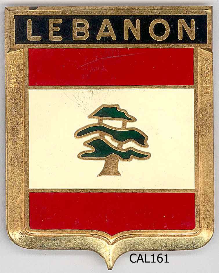 CAL161 – CAR GRILLE PLATE – LEBANON