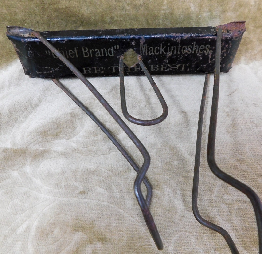 Antique “Chief Brand” MacKintoshes Advertising General Store Display Wall Rack