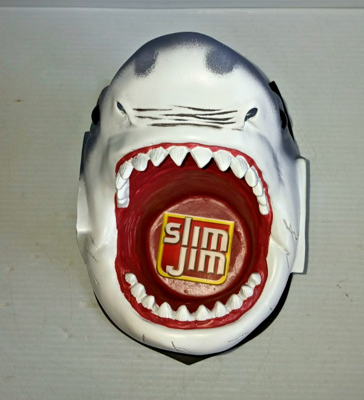 Slim Jim Promo Great White Shark Head Jaws Wall Mount Store Counter Display NEW