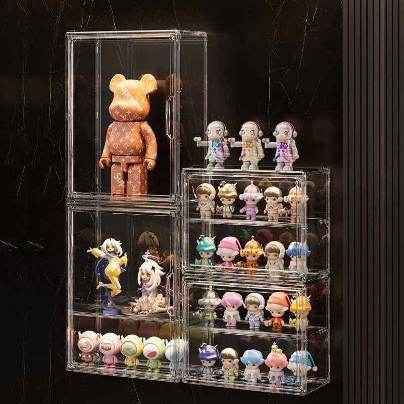 3 Tiers Clear Display Case for Figures, Acrylic St