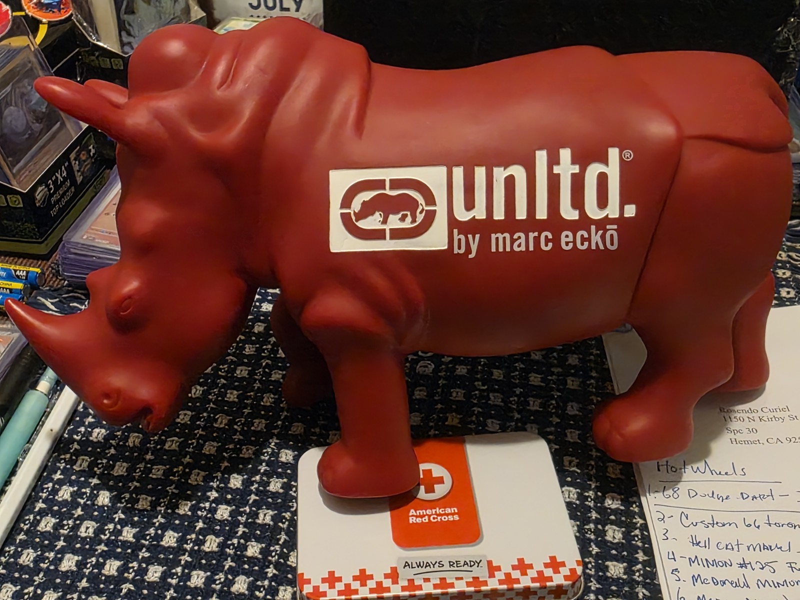12′ Marc Ecko UNLTD Red Rhino Display Figure Rare Streetwear Decor NEW