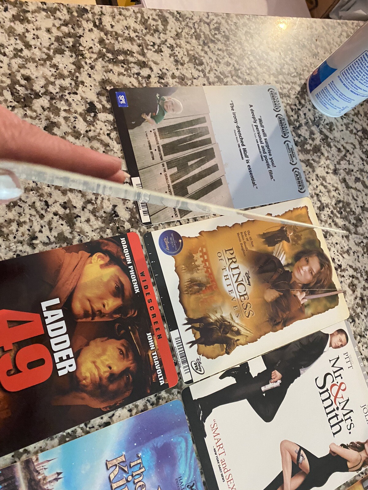8 Blockbuster Shelf Backer Display Cards: thick PLASTIC RARE EMPLOYEE RENTAL