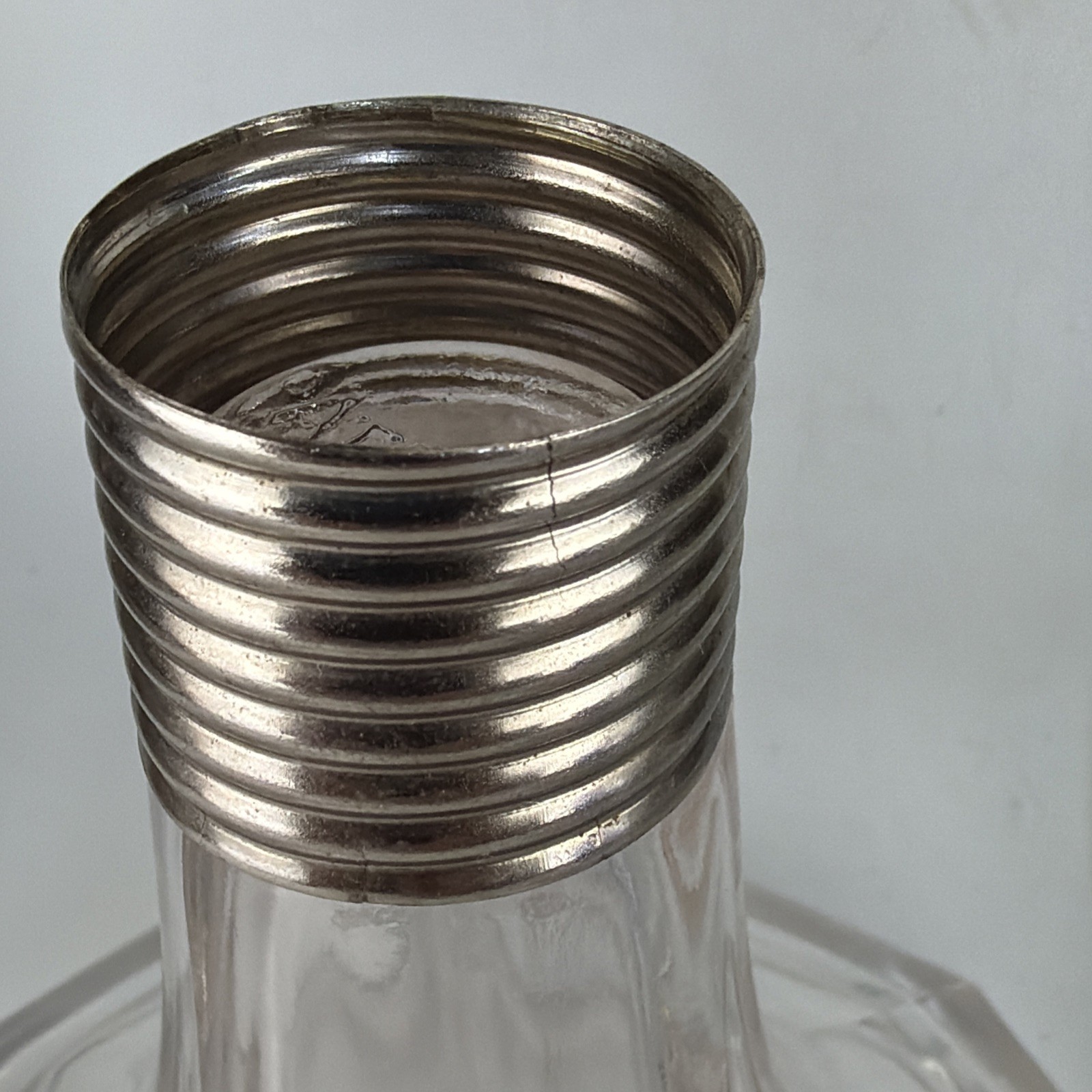 Vintage Deco Glass Shelf Support Riser Pair Store Soda Fountain Display 8 3/8″