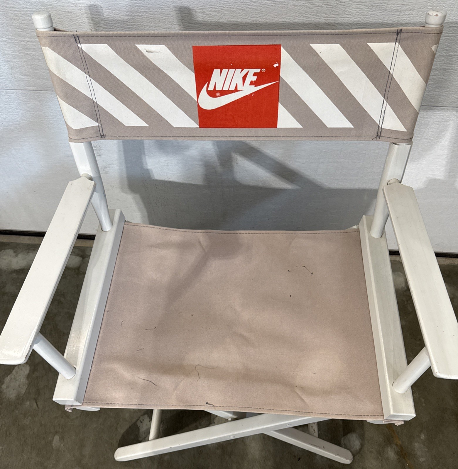 Vintage 80s Nike Director Chair orange Nike logo, Promo Rare Collectible Seat