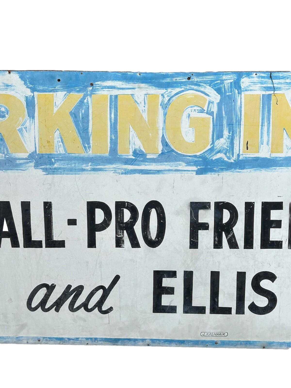 Willie Stargell All-Pro Chicken Ellis Hotel Parking Sign Masonite PITTSBURGH