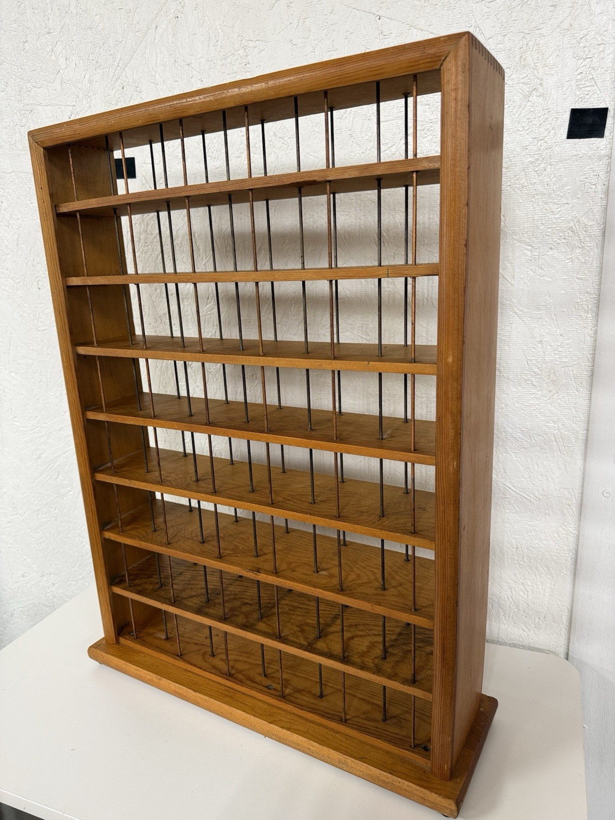 VTG RIT Fabric Dye Store Display Rack Wood Metal Countertop Cottage Core Decor