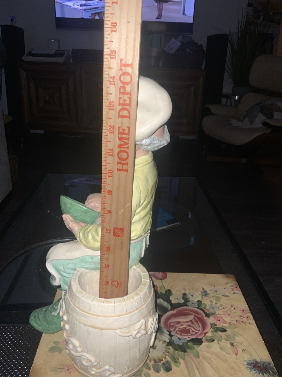 VTG RARE Clown Sitting on a Sugar Barrel Utensil Container Kitchen Statue