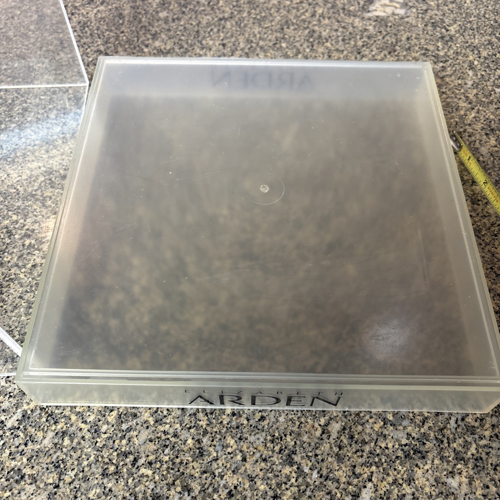Vtg Square Acrylic Plastic Store Display Case Elizabeth Arden Cosmetics Makeup