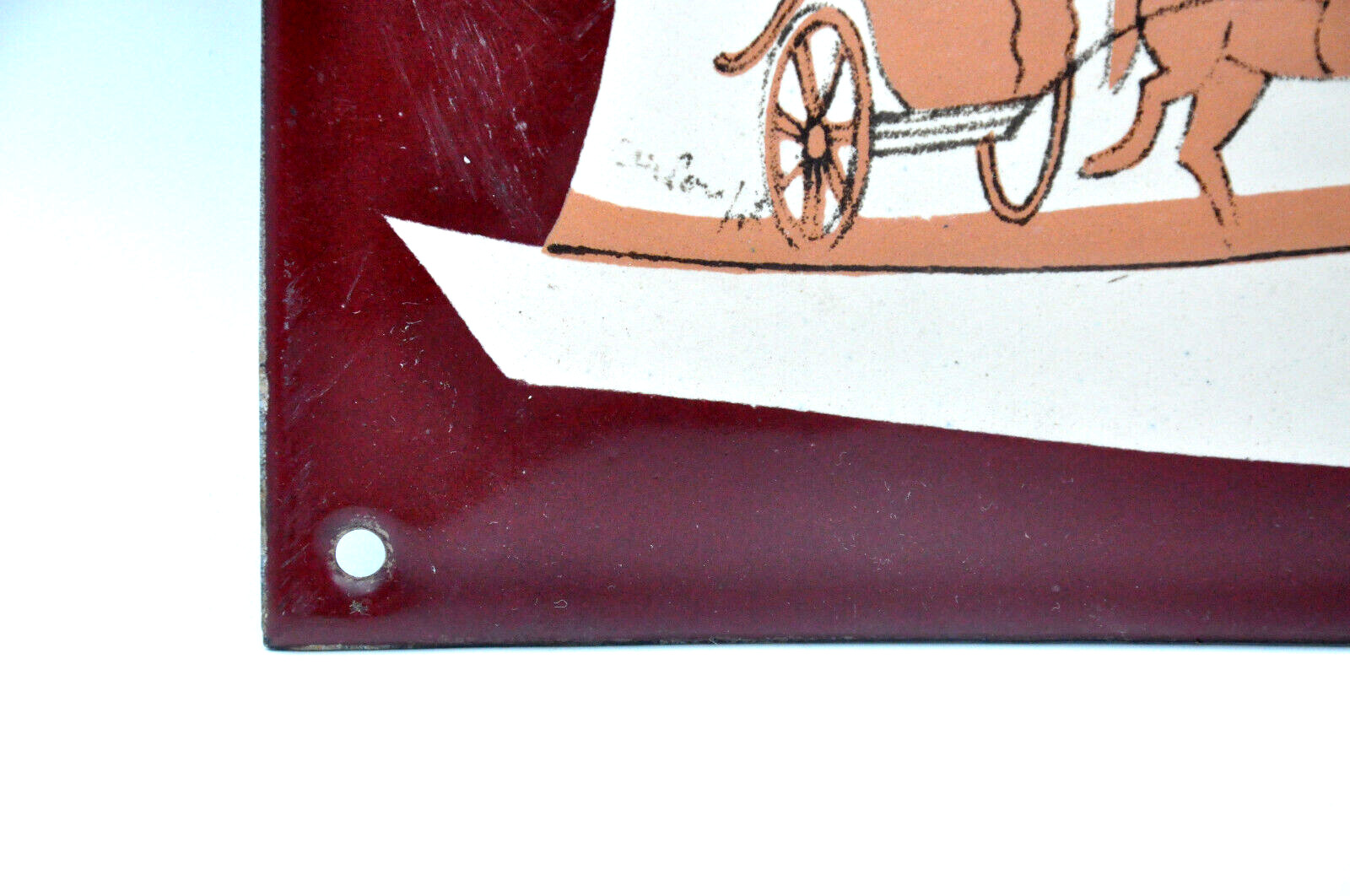 Antique CECUR Advertising Domed Enamel Plate Automobilia Garage Collection