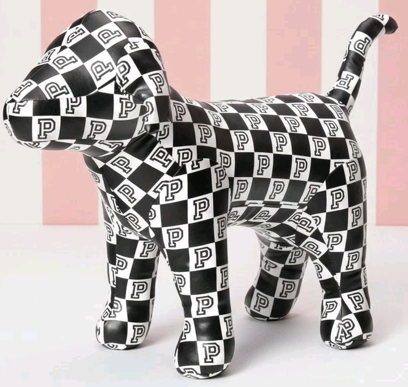 Victoria’s Secret PINK 2018 Fashion Show XL Checkered Dog NIP New Perfect GIFT!