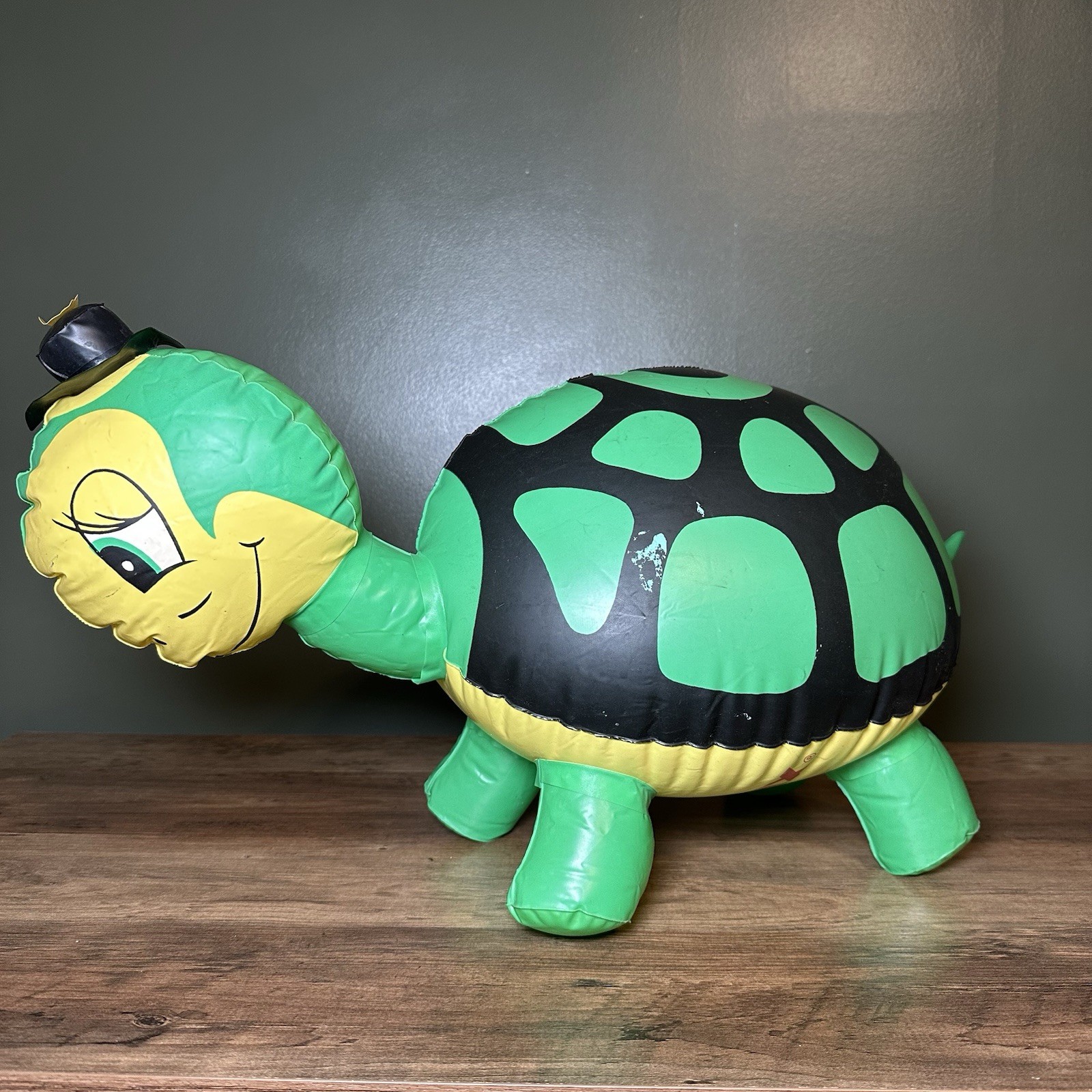 Vintage 19” Turtle Wax Tommy the Turtle Inflatable Advertising Promotional Item