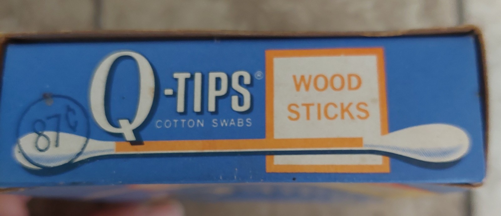 Vintage Q Tips Original Packaging 1960s Blue Graphic Box Bathroom History 125ct