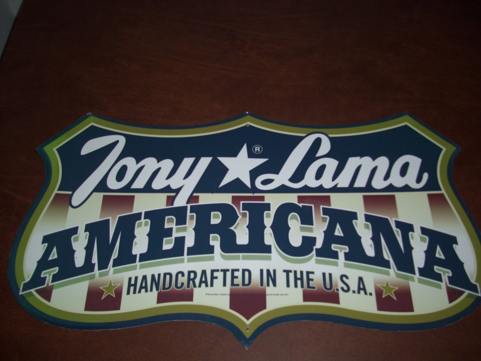 EXTRA RARE VINTAGE TONY LAMA BOOTS, BELT 24″ X 13″ CARDBOARD STORE DISPLAY SIGN