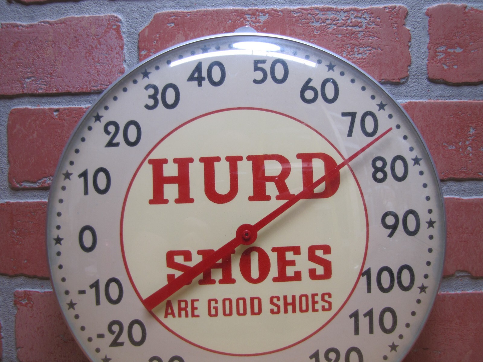 HURD SHOES ARE GOOD SHOES Orig Old Store Display Advertising Thermometer Sign Ad