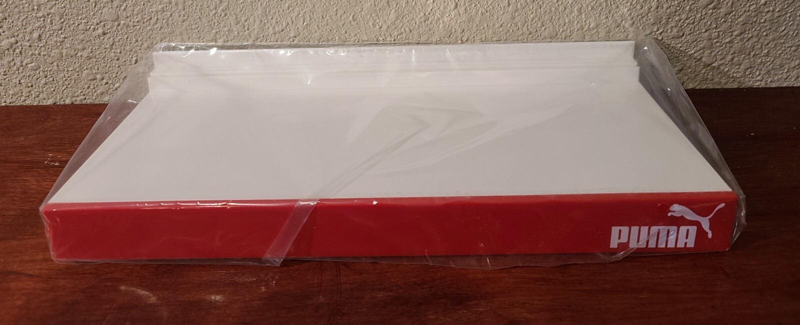 NOS Red & White Puma Shoes Plastic Advertising Store Display Shelf