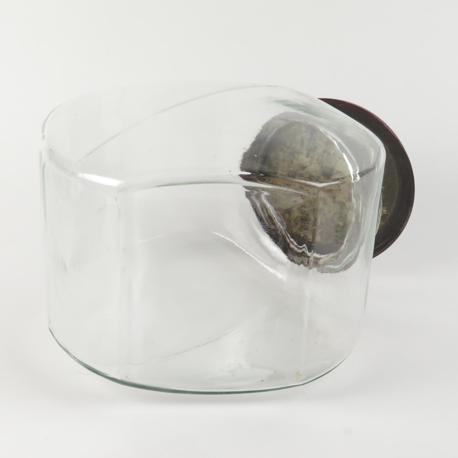 Vintage General Store Jar Banner Peanut Glass Counter Canister