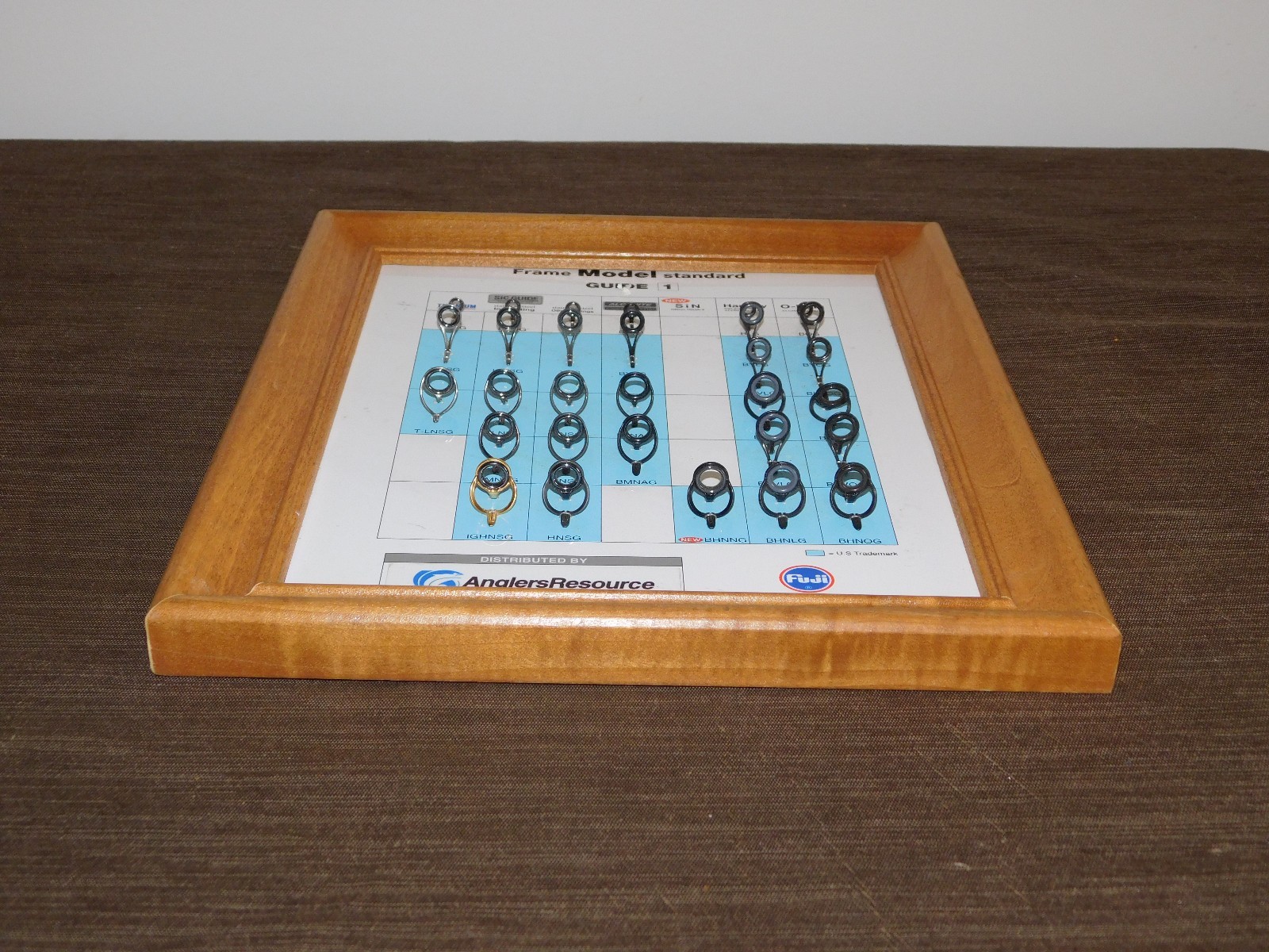 2003 ANGLERS RESOURCE FUJI FISHING ROD TIP FRAMED MODEL GD 1 STORE SALES DISPLAY