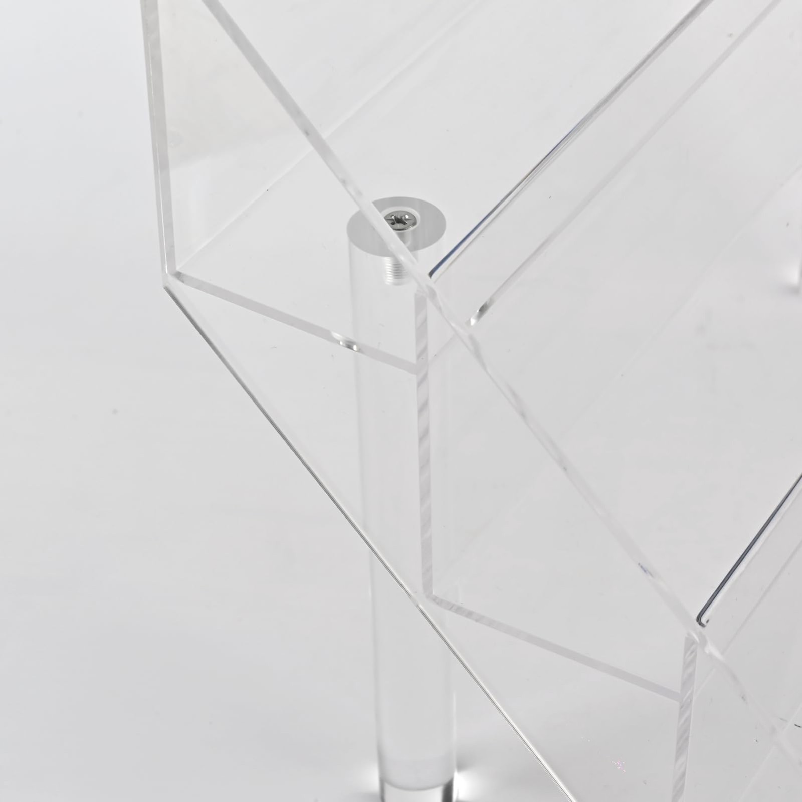 4-Tier Clear Acrylic Greeting Card & Photo Display Stand for Vendors – 2 Sets