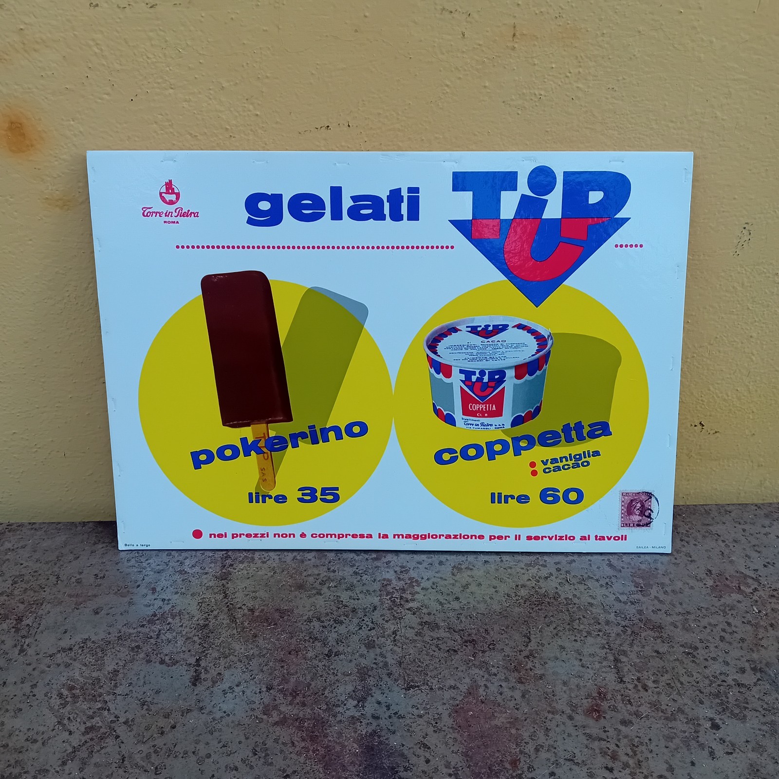Ice Cream Cardboard Table Sign TIP
