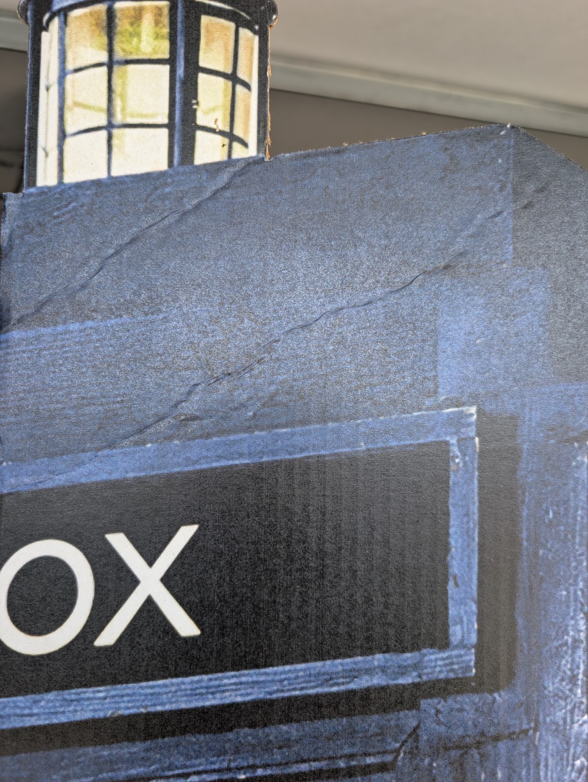 Vintage Cardboard Sign Advertising Display Doctor Who BBC Police Box Sign 1996
