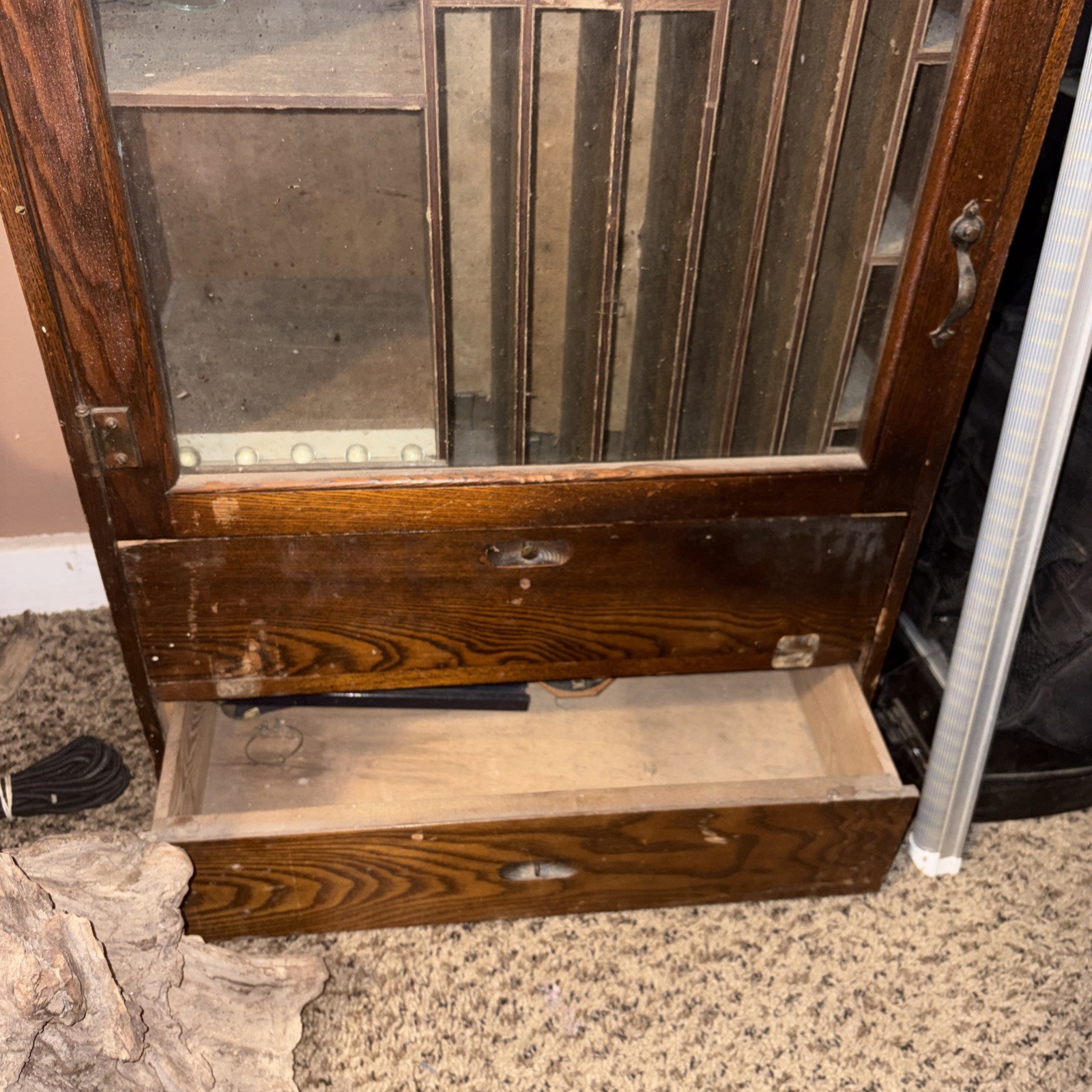 Antique Ray-O-Lite Flashlight & Battery Display Cabinet (c. 1918–1925