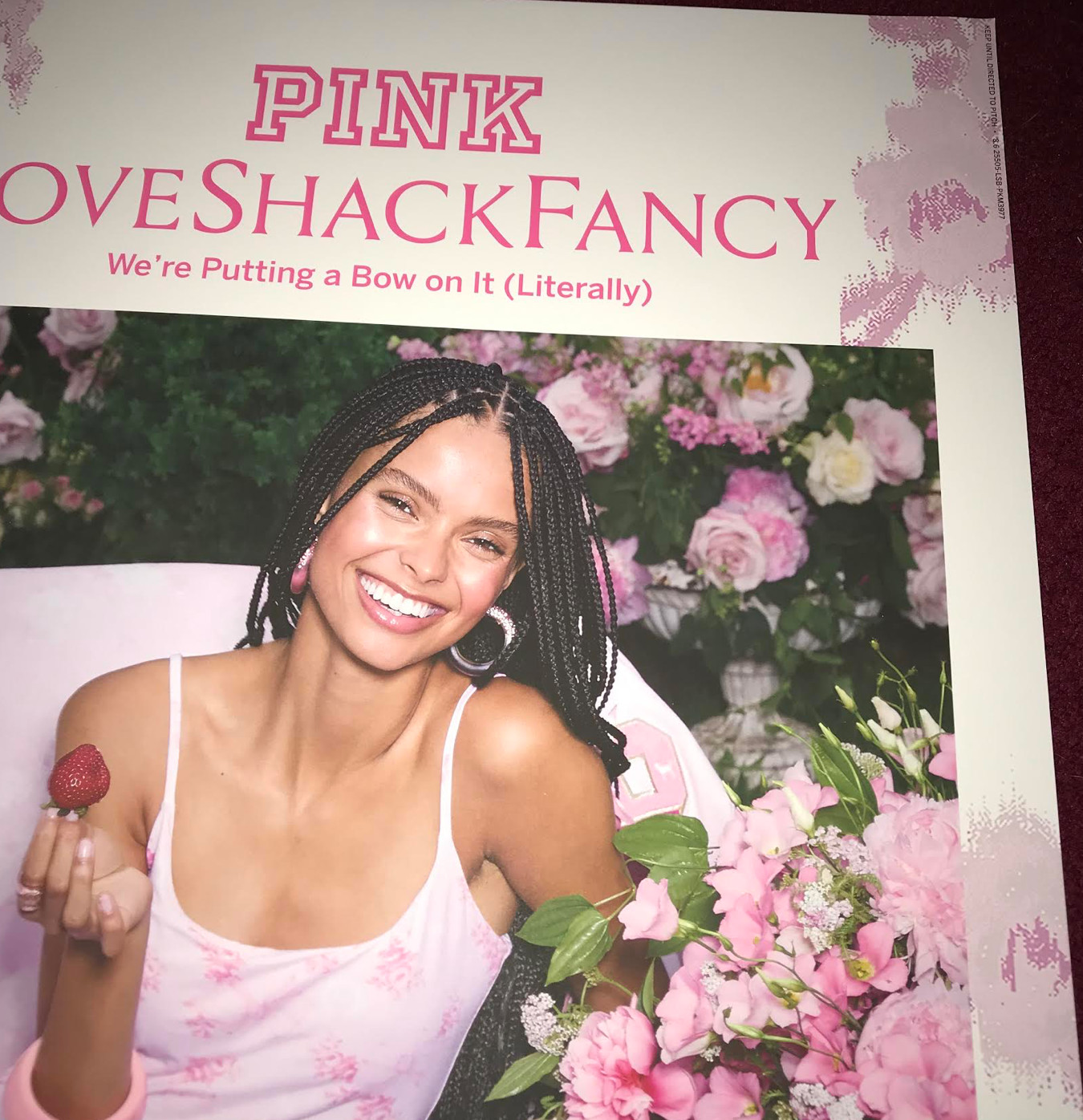 Victoria’s Secret LoveShackFancy Poster 2 FT VS Pink RARE HTF PROMO SIGN