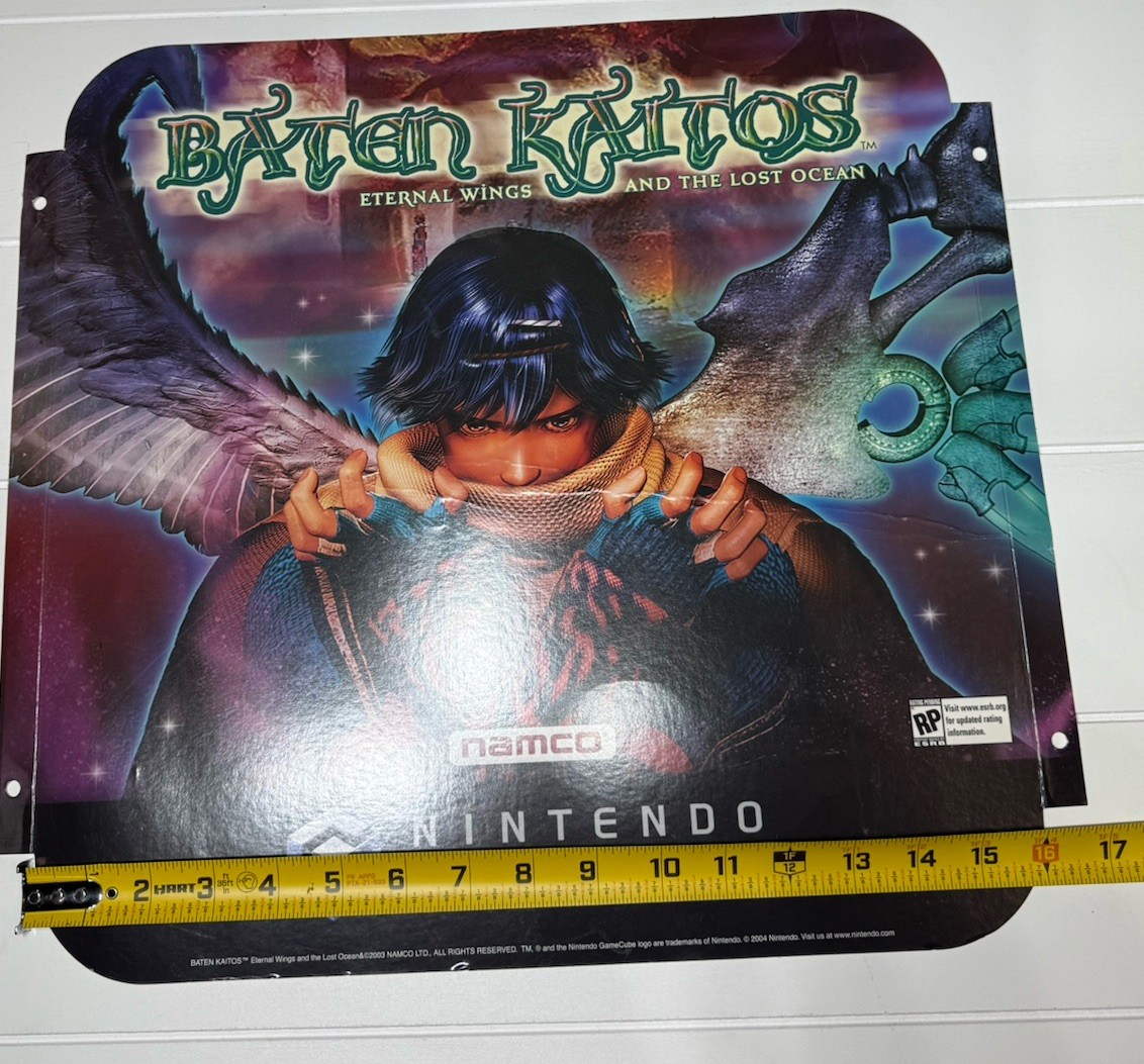 Baten Kaitos Store Nintendo GameCube Display 2003 Vintage 16×16