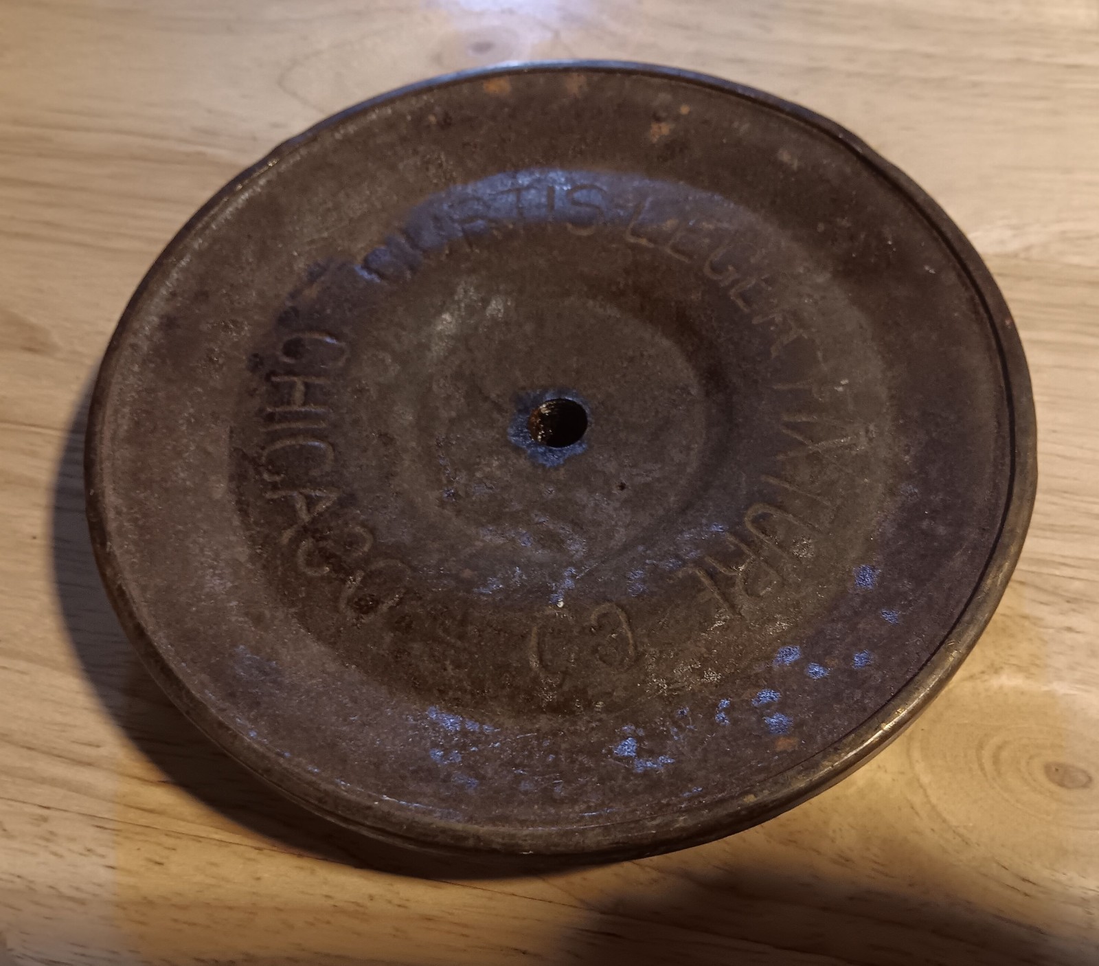 Antique Vintage Curtis Leger Fixture Co Stand Base Part