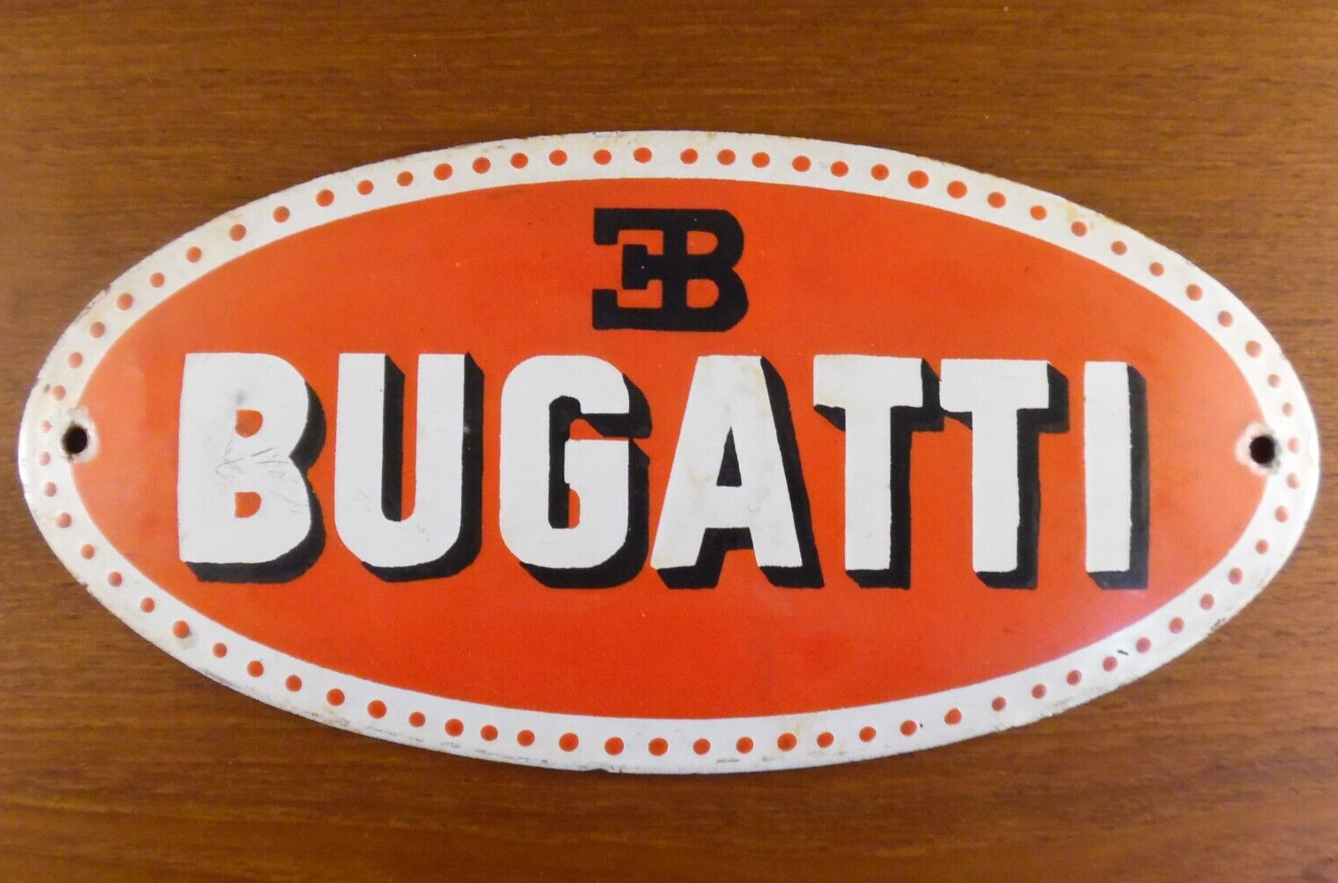 Antique Bugatti Garage Oil Enamel Sign Enamel Sign Enamel Sign