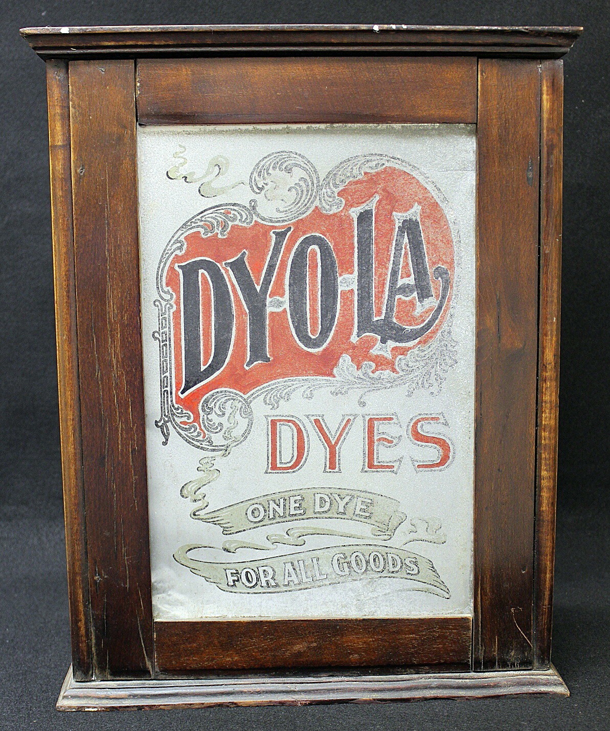 DY-O-LA Dye Store Display Case & 73 Packets Of Dye, Various Colors, c. 1890-1910
