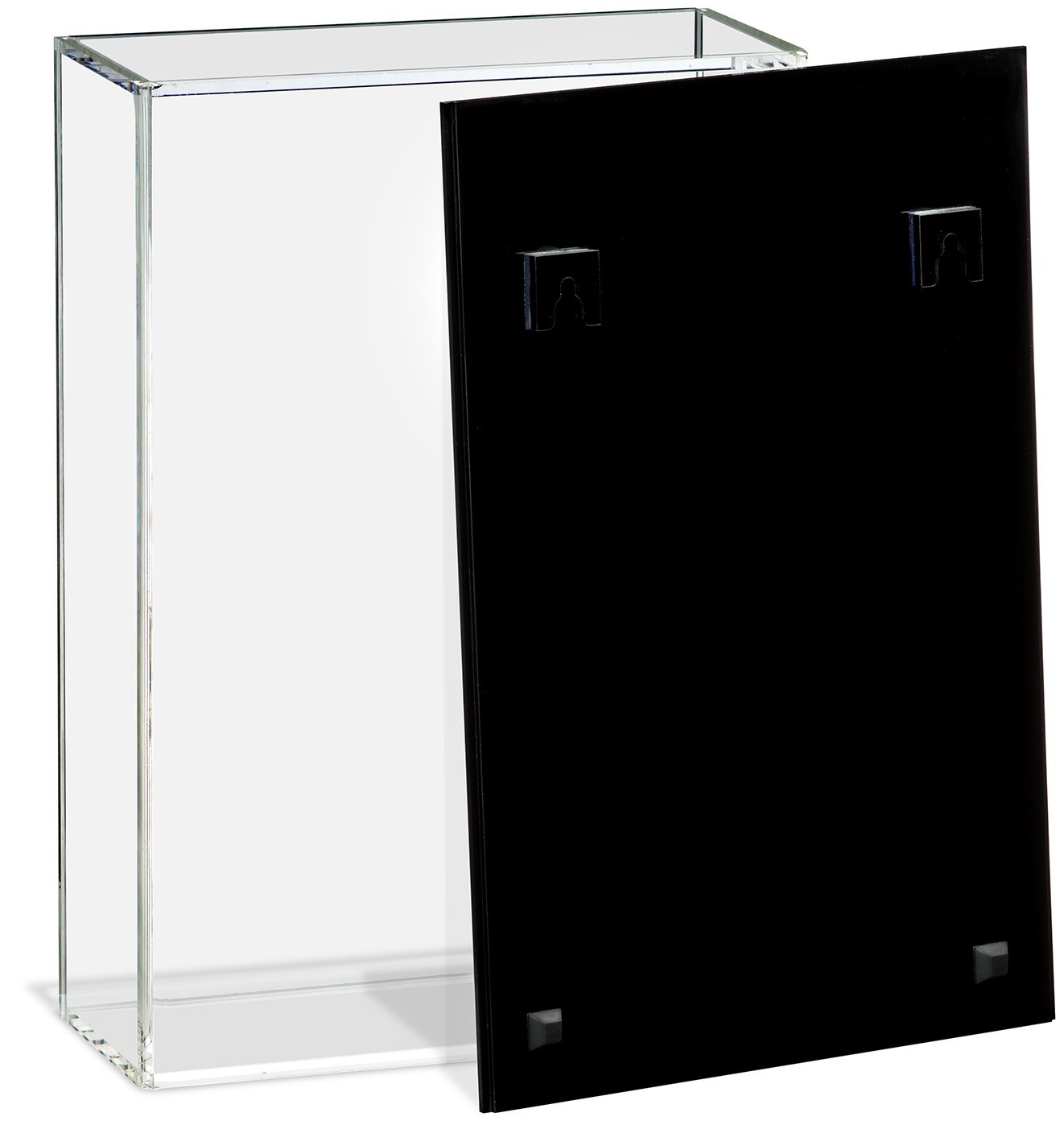 Deluxe Acrylic Book Display Case with Black Back Wall Mount (A051)