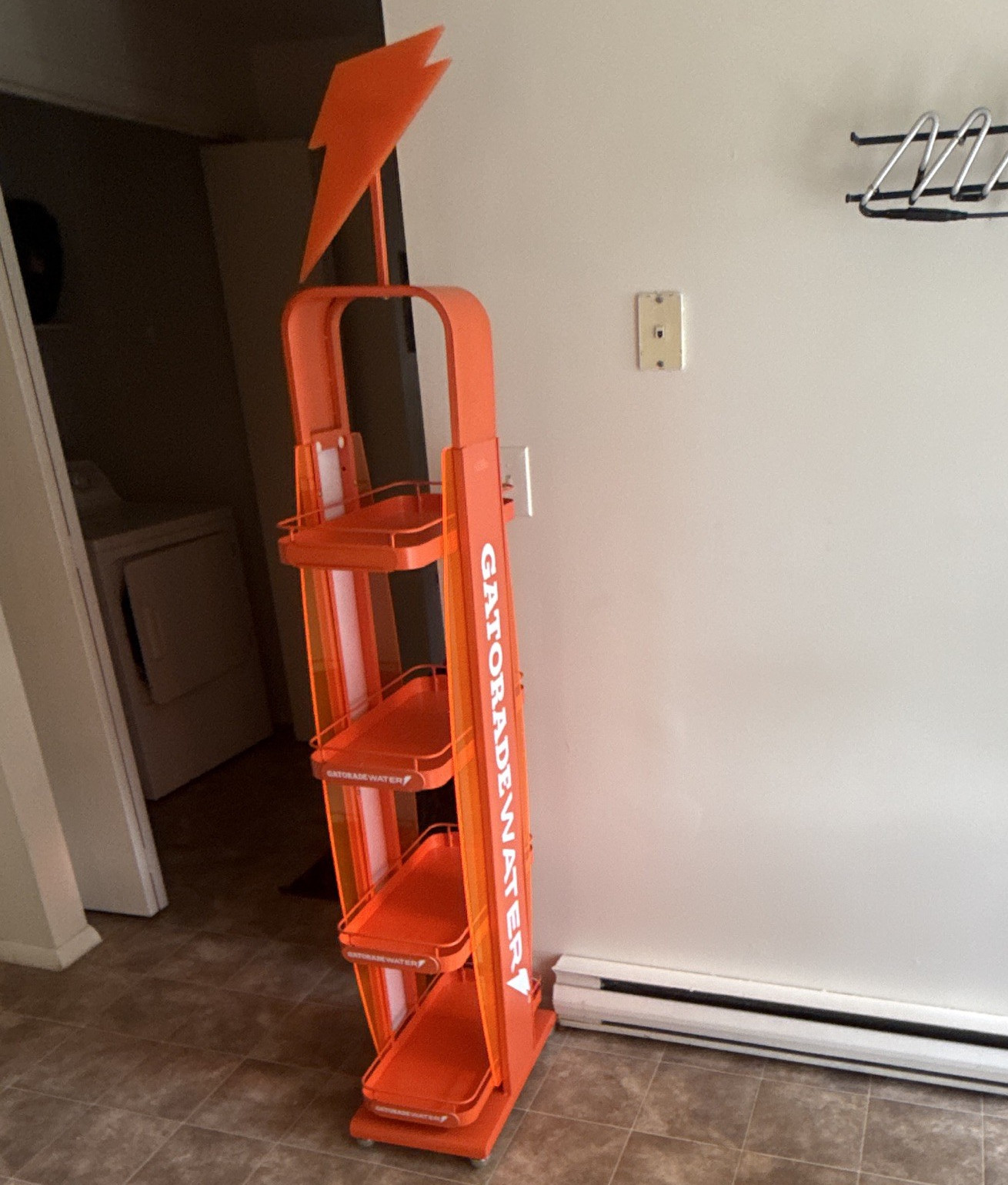 Gatorade Orange/White Floor Store Display Advertising Rack Shelf Stand