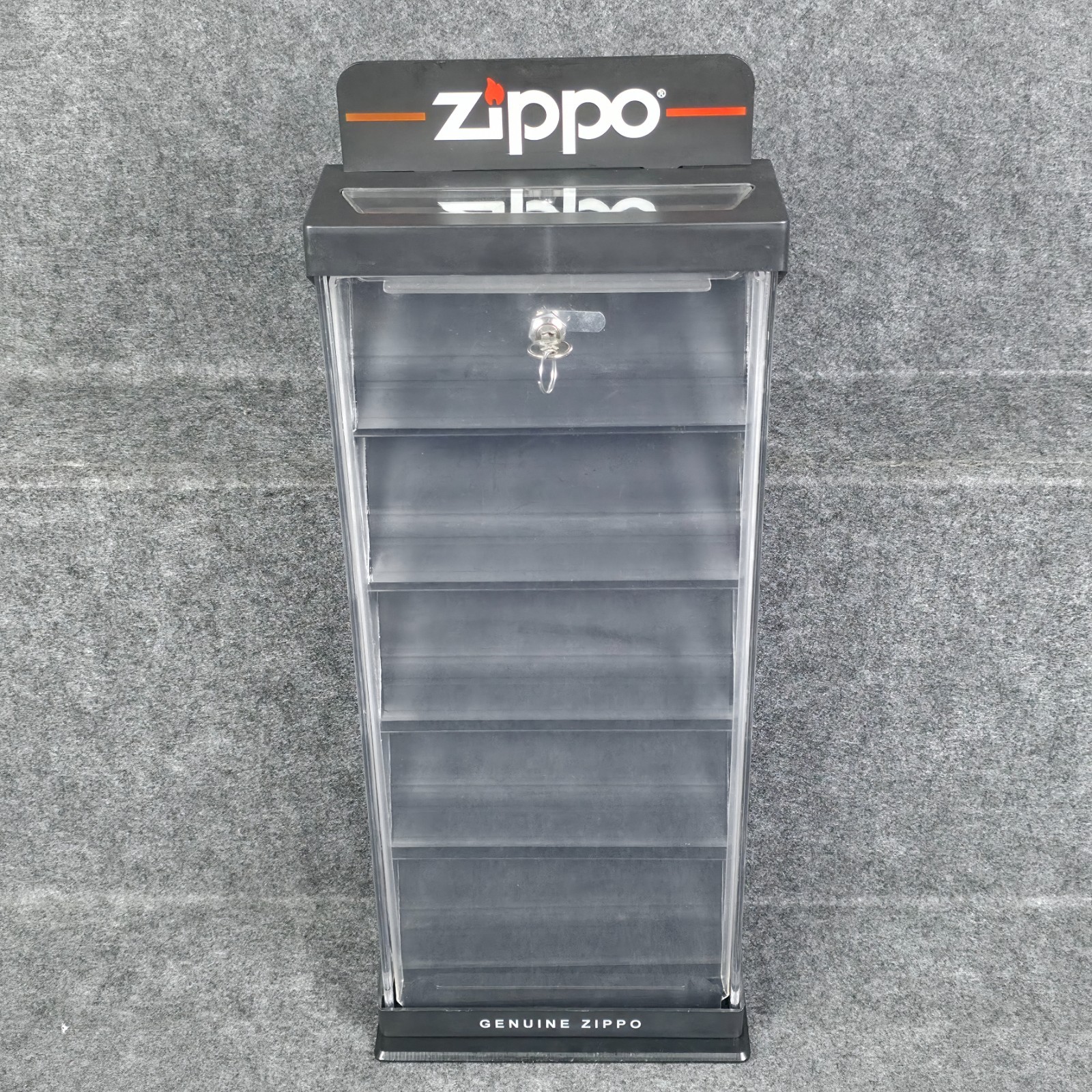 ZIPPO display case w/Key 21 ” Store Counter