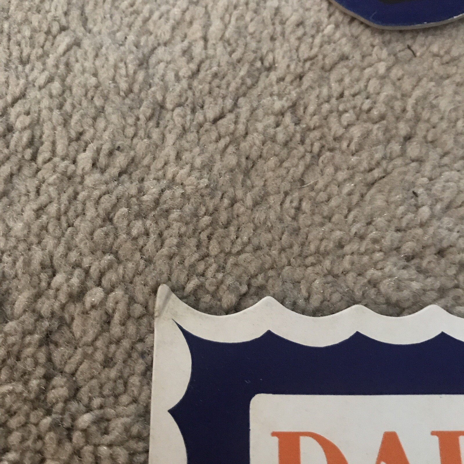 NICE VINTAGE DIE CUT STORE DISPLAY DALYS GOOS GREEZ RUB SIGN, EASEL BACK 21-1/2