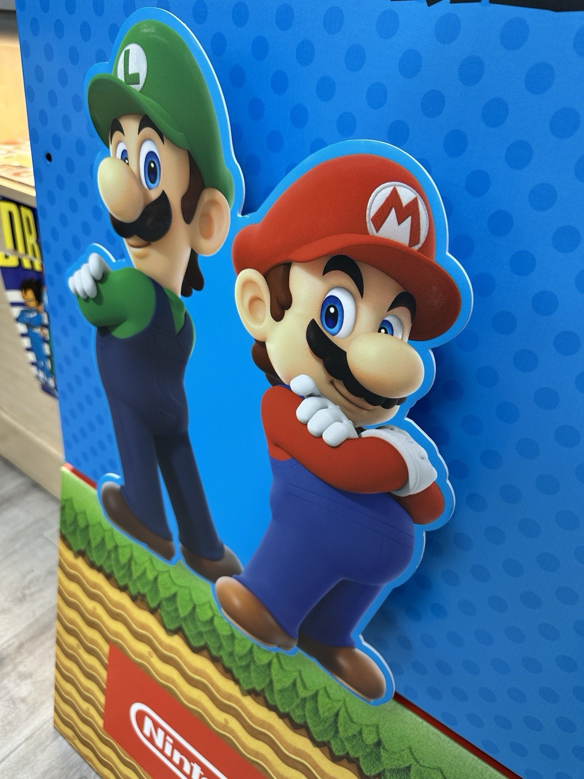 Nintendo Mario & Friends Promo Store Display GameStop Pop Up Ad Marketing Sign
