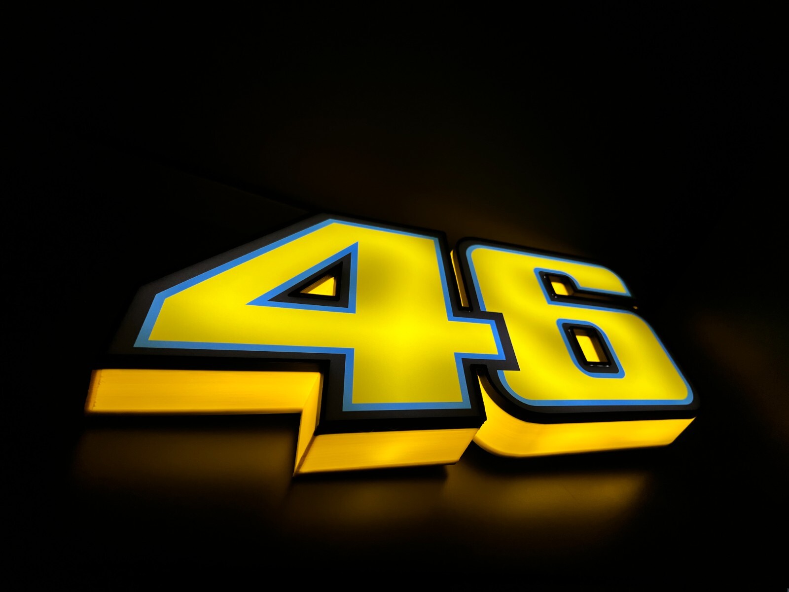Valentino Rossi Insegna targa luminosa moto gp lighted sign led 46 logo
