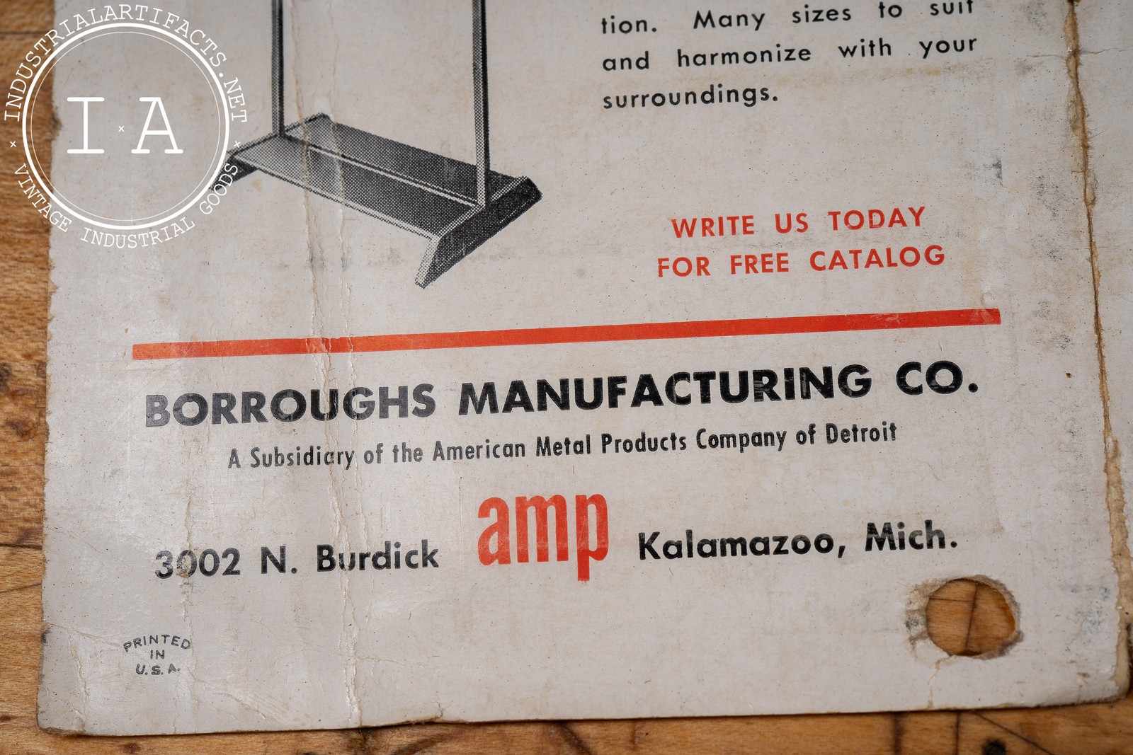 Vintage Burroughs Metal Shelving Salesman Sample Kit