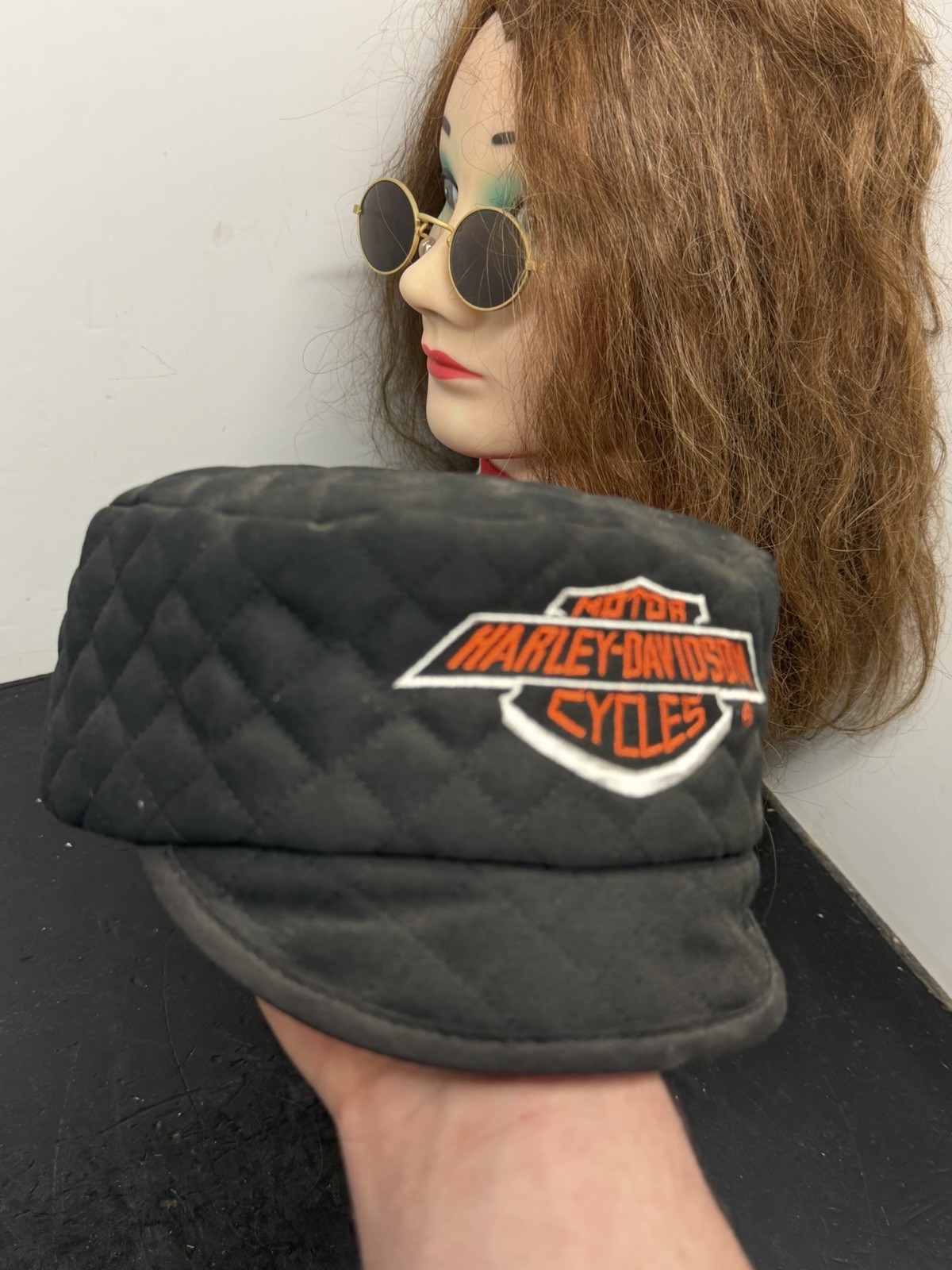 original harley davidson mannequin Head store display Vintage